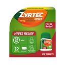 Zyrtec 24 Hour Hives Relief Tablets, 10 mg Cetirizine HCl Tablets to Help Reduce Hives & Reduce Icing Λόγω Κυψέλης, Αντιισταμινικά Tablets για Itch Relief & Θεραπεία των Κνημών, 30 ct