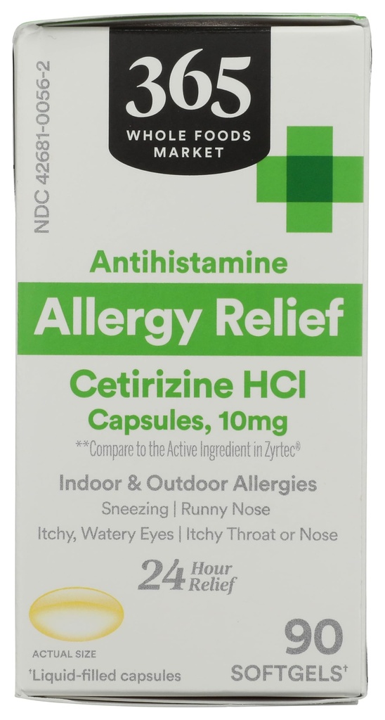 365 by Whole Foods Market Cetirizine 10mg, 90 CT