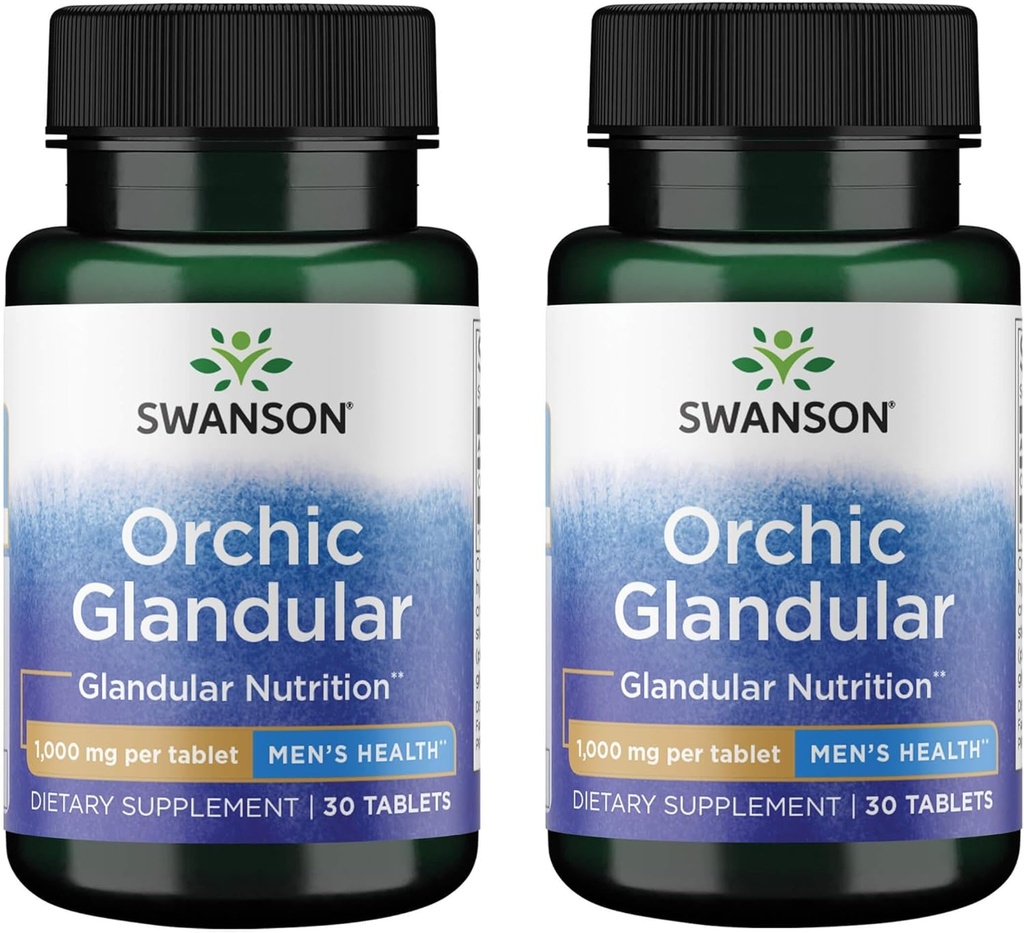 Swanson Orchic Glandular - Υγεία των ανδρών 1, 000 mg 30 Tabs (2 Συσκευασία)