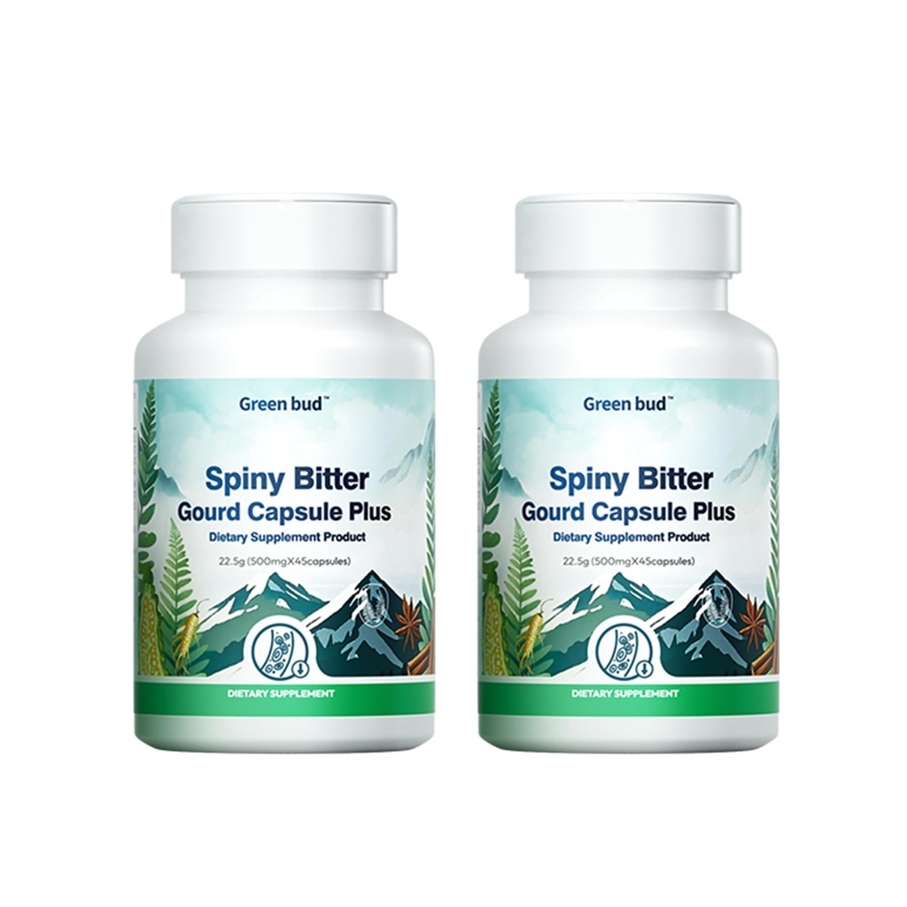 Spiny Bitter Gourd Capsule Plus - with Bitter Melon & Cinnamon - Metabolic Support for Men & Women - Vegetarian, Non-GMO - 45 Capsules, 2-Pack
