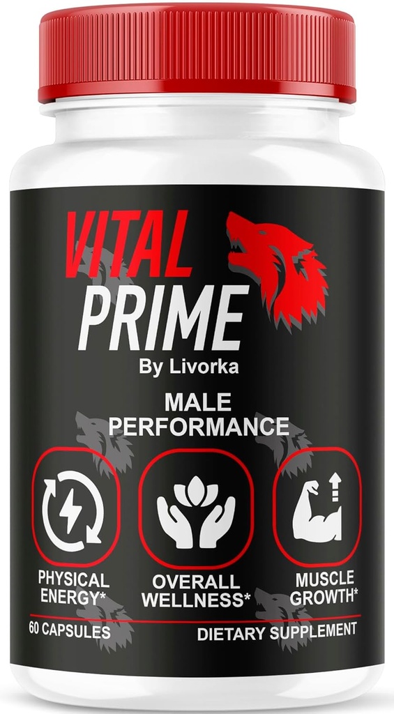 LIVORKA Vital Prime, Προηγμένη Φόρμουλα για Ανδρικές Επιδόσεις, Κάψουλες Υποστήριξης Συμπλήρωμα - 1 Μήνα Προμήθεια