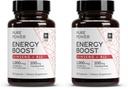 Dr. Mercola Pure Power Energy Boost, 30 Servings (30 Capsules), Ginseng + B12, Dietary Supplement, Boosts Physical & Mental Energy, Non-GMO (Pack of 2)