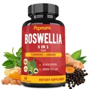 Organic Boswellia Serrata Extract Capsules Combined Turmeric, Ginger, Black Pepper & Green Tea - 60 Vegan Capsules for 2 Months