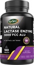 Oxify Lactase Enzyme 3000 FCC ALU | 180 Tablets | Gluten-Free, Non-GMO | Supplement Made in USA