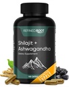 Shilajit for Men 1000mg & Ashwagandha Supplements 500mg (180 Capsules) - (20% Fulvic Acid Supplement) - Shilajit for Women