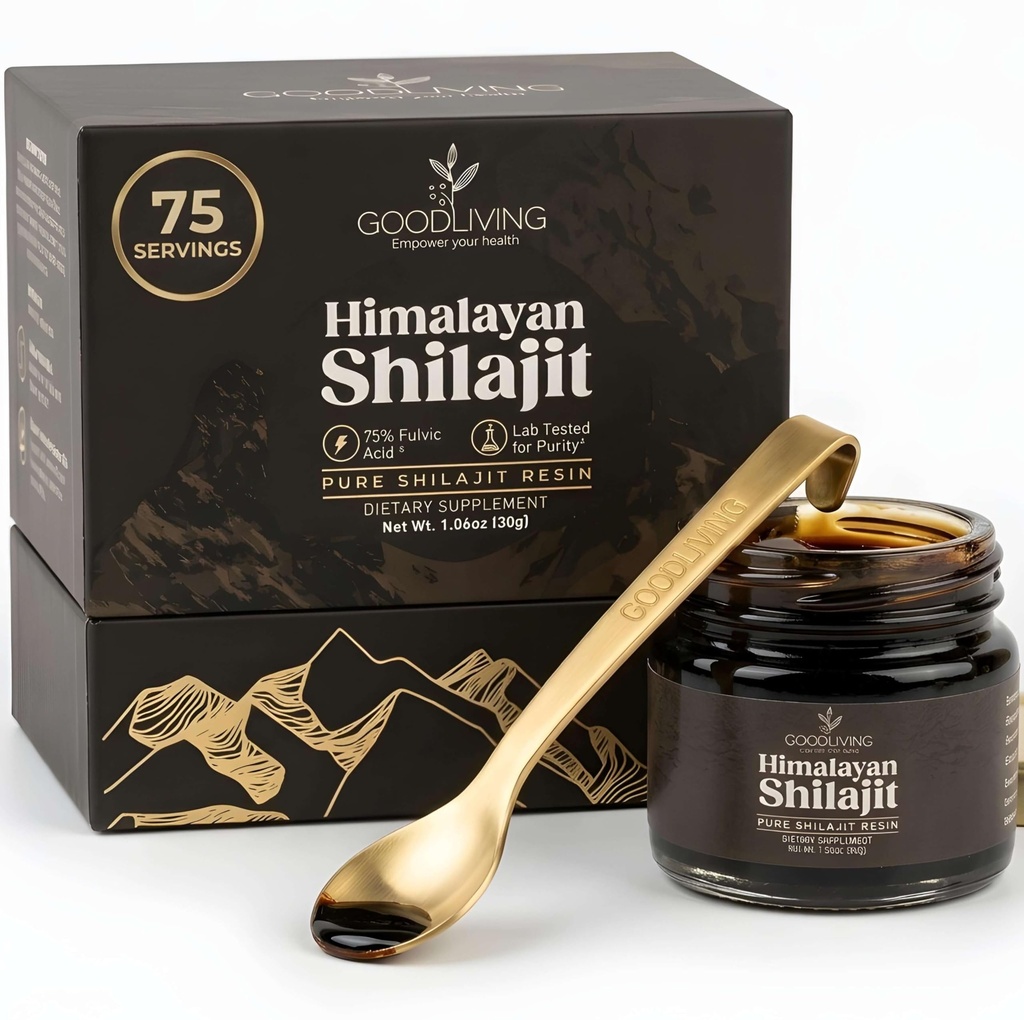 Himalayan Shilajit Resin - 400mg High Potency, Lab Tested Pure Shilajit for Men & Women, 75% Fulvic Acid, 85+ Trace Minerals, Energy & Immune Support, 2.5 Month Supply (30g)