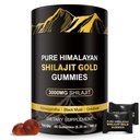 Shilajit Gummies, 3000mg Himalayan Shilajit Gold Gummies with Ashwagandha,Black Musli, Gokshura for Men & Women, Non-GMO & Gelatin Free, 60-Count