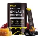 Shilajit Honey Sticks with Organic Saffron,85+Trace Minerals,75%+ Fulvic Acid,Enhance Cognitive Functions Boost Energy&Strength,30PCS