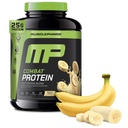 MusclePharm Combat Protein Powder, Banana Cream Flavor, Fuels Muscles for Productive Workouts, 5 Protein Sources including Whey Protein Isolate & Egg Albumin, Gluten Free, 4 lb, 52 Servings