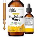 Wild & Organic St Johns Wort Tincture - Mood Support - Relaxing St. John's Wort Supplement - Υγρό Hypericum Perforatum Herb Drops - Vegan, Sugar & Alcohol-Free - 2 fl oz