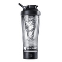 VOLTRX VortexBoost Electric Shaker Bottle, USB C Rechargeable Protein Shake Mixer, Shaker Cups for Protein Shakes and Meal Replacement Shakes, BPA-Free, Made with Tritan, Black