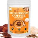 Mushroom Coffee - Mushroom Coffee Organic με 11 Superfood Μανιτάρια, Περιλαμβάνει Mane, Reishi, Chaga, Cordyceps και Adaptogens, Mushroom Συμπλήρωμα για την Ενέργεια, Εστίαση, Μνήμη και Ανοσία - 5.3oz