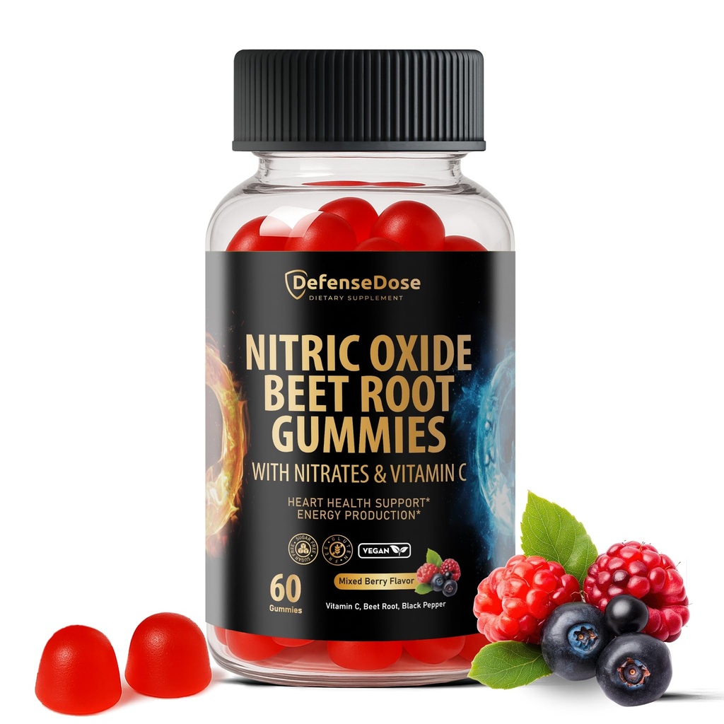 Beet Root Gummies - Advanced Nitric Oxide Blood Pressure & Heart Soft Chews Support Supplement - Men Women Natural Chewable Beets for Cardiovascular Health & Energy - Sugar-Free Vegan