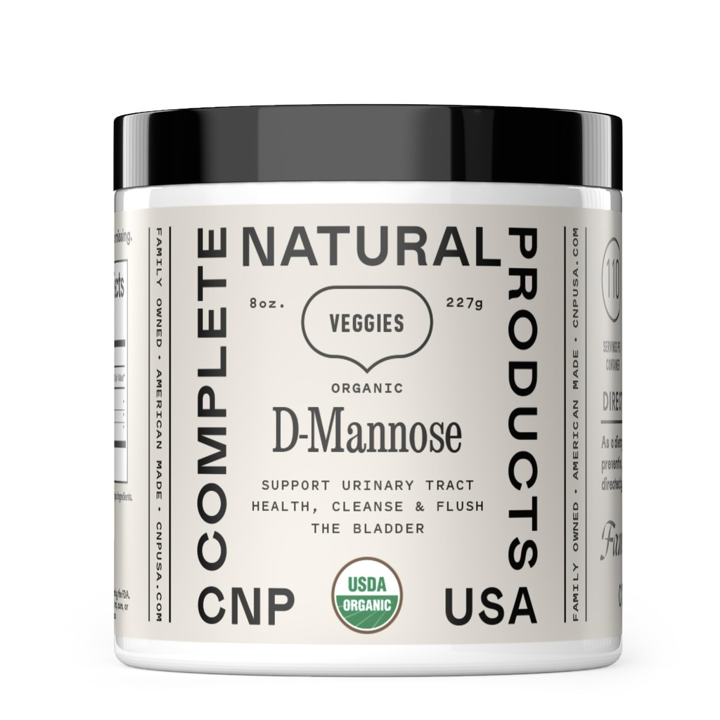 CNP Organic D Mannose Powder 2000mg - Powder D Mannose Supplement for UTI Support, Pure D-Mannose Powder from Guar Beans, Vegan Non GMO Clean Formula, Bladder Urinary Tract Health Supplement Use