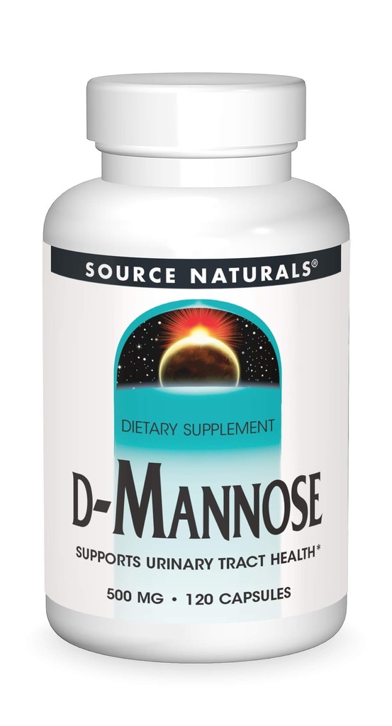 Source Naturals, D-Mannose - 500mg - 120 Capsules | Supports Urinary Tract & Bladder Health