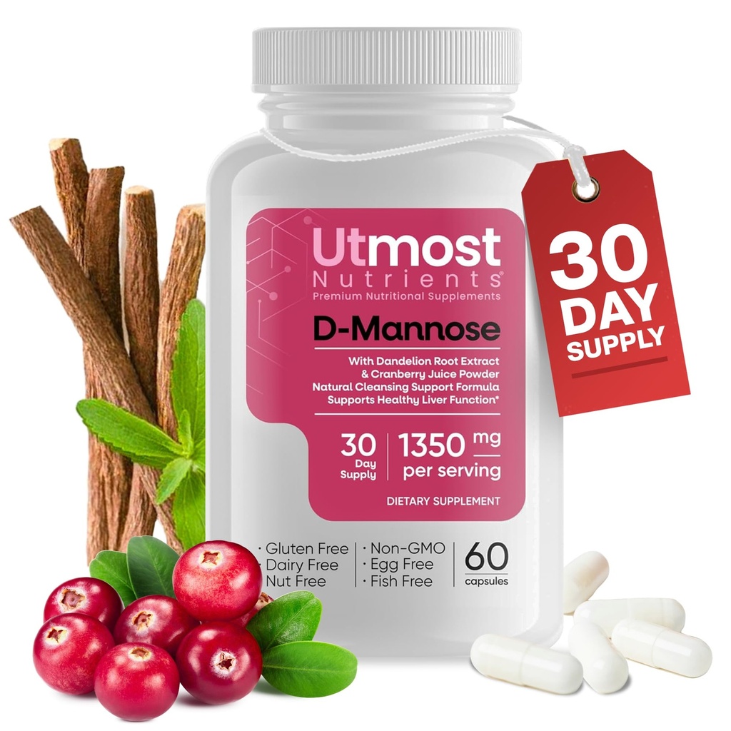 Urinary Defense D-Mannose Supplement - Urinary Health for Women - Optimized Clinical Strength Formula Cleanses, Flushes and Rebuilds The Urinary System