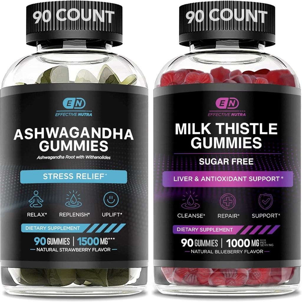 ΑΠΟΤΕΛΕΣΜΑ NUTRA Ashwagandha Gummies & Γαϊδουράγκαθο γάλα Gummies