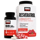 Resveratrol , Mixed Berry, 60 Soft Chews + NMN Supplement, Nicotinamide Mononucleotide to Support Healthy Aging and Energy Metabolism, Boosts NAD+ Levels, No Gelatin, Non-GMO, 30 Vegetable Capsules