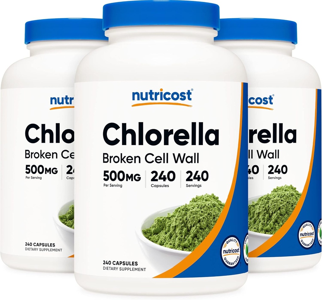 Καψάκια Χλωρέλλας ( 3 φιάλες) 500mg, 240 κάψουλες