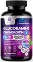 Glucosamine Chondroitin, MSM & Turmeric - Extra Strength Joint Support Supplement with 1500mg Glucosamine Sulfate per Serving - for Cartilage, Joint Health & Flexibility - Bottled USA - 120 Capsules