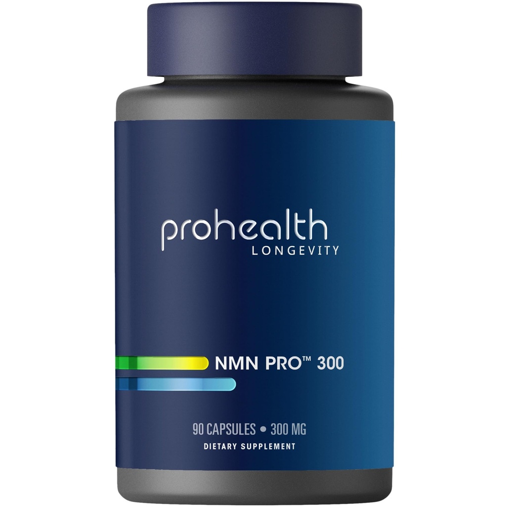 ProHealth NMN Pro 300 (90 Capsules) Clinically Studied Uthever® NMN. NAD+ Precursor for Cellular Energy, Mitochondrial Support & Healthy Aging. USA Manufactured, Triple Lab-Tested