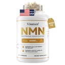 High Purity NMN 60000mg -Zero Smell Easy to Swallow Nicotinamide Mononucleotide Supplement for NAD+ Support - Cellular Energy&Vitality Boost - Made in USA -cGMP -120 Capsules 60-Days Supply