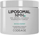 Codeage Liposomal NMN & TMG Supplement - Nicotinamide Mononucleotide NAD+ Precursor, Betaine Anhydrous Trimethylglycine TMG - NSF Certified -Non-GMO - 30 Capsules