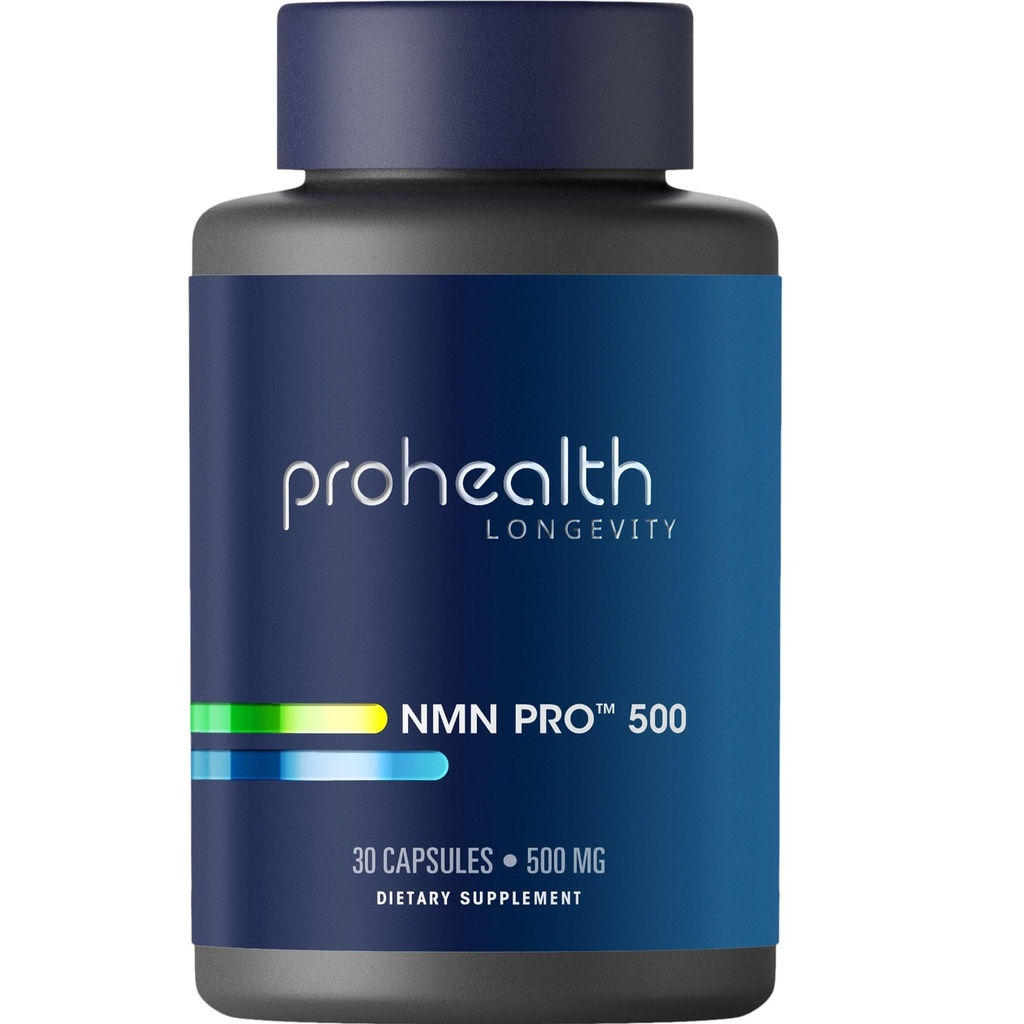ProHealth NMN Pro 500 (30 Capsules) Clinically Studied Uthever NMN. NAD+ Precursor for Cellular Energy, Mitochondrial Support & Healthy Aging. USA Manufactured, Triple Lab-Tested