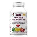ANDREW LESSMAN Andrew's Five Favorites 240 Κάψουλες - Παρέχει 200mg κάθε ένα από Coenzyme Q-10, Resveratrol, EGCG, Ρόδι και άλφα Lipoic Acid, Ισχυρή Αντι-Οξυγόνο Υποστήριξη, Δεν Πρόσθετα