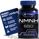 NMNH Supplements - Di-Hydro Nicotinamide Mononucleotide NMNH Capsules, Fast Absorption Ultra Strength NMN Supplement, NAD+ for Cellular Energy & Anti Aging, 650mg - Non-GMO, Gluten Free - 90 Capsules