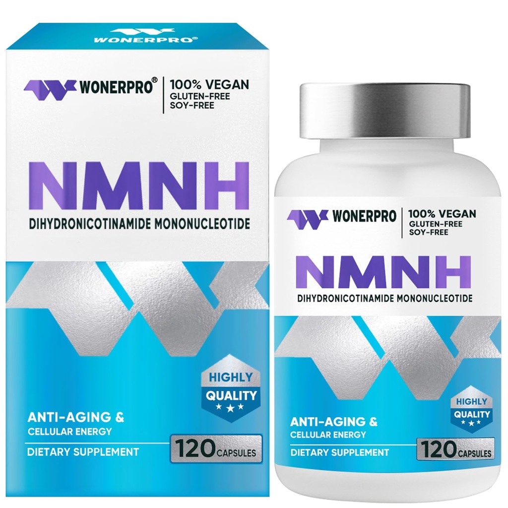 NMNH (NMN Supplement Alternative)，1000mg Per Serving NAD Supplement to Boost NAD+ Levels as We Age, for Anti Aging, Energy, Focus - 120 Capsule