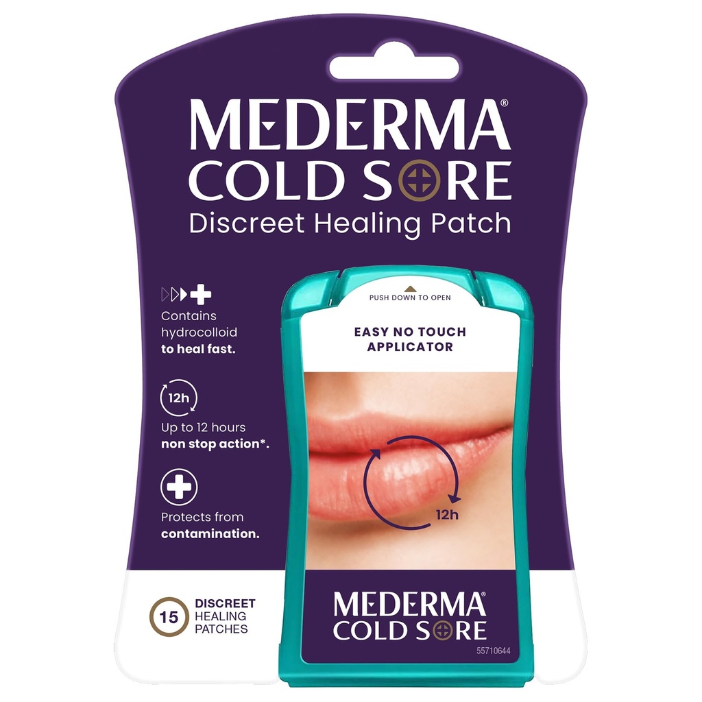 Mederma Πυρετός Κυψέλη Διακριτικό Θεραπεύοντας Patch - Ένα Patch που Προστατεύει και Κατανοεί Ψυχρές πληγές - 15 κόμης