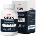 NMN Supplement 1000 mg Pure Nicotinamide Mononucleotide - NAD Precursor for Energy, Cellular Renewal & Longevity Support - Mitochondrial Support 120 Capsules - Vegan, Non GMO, Gluten Free