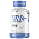 Nutri NMN Supplement 300mg NAD Supplement - Ultra High Absorption Stabilized NMN Nicotinamide Mononucleotide, 40% More NAD+ with Quercetin Phytosome & Black Pepper - mnm Supplement (60 Capsules)