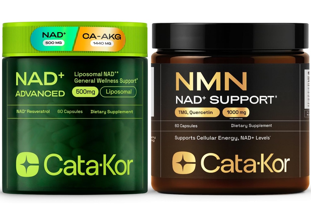 Cata-Kor NMN Supplement 1000mg & Liposomal NAD+ Supplement with Resveratrol – Supports Cellular Energy & NAD+ Levels