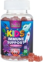 Παιδική Ανοσολογική Υποστήριξη Gummies - Καθημερινή Παιδική Βιταμίνες C, ψευδάργυρος & εχινάκεια - Gummy για τα παιδιά Υποστήριξη Ανοσίας, Ηλικίες 4 και πάνω, Φυσικό μούρο Γεύση, μη-GMO, Χωρίς γλουτένη & Vegan - 90 Gummies