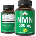 NMN Supplement Ultra High Strength Stabilized Nicotinamide Mononucleotide 500mg Per Capsule. 2 Capsules = 1,000mg of NMN. Boost NAD Levels. Healthy Aging NAD+ Supplements for Men and Women