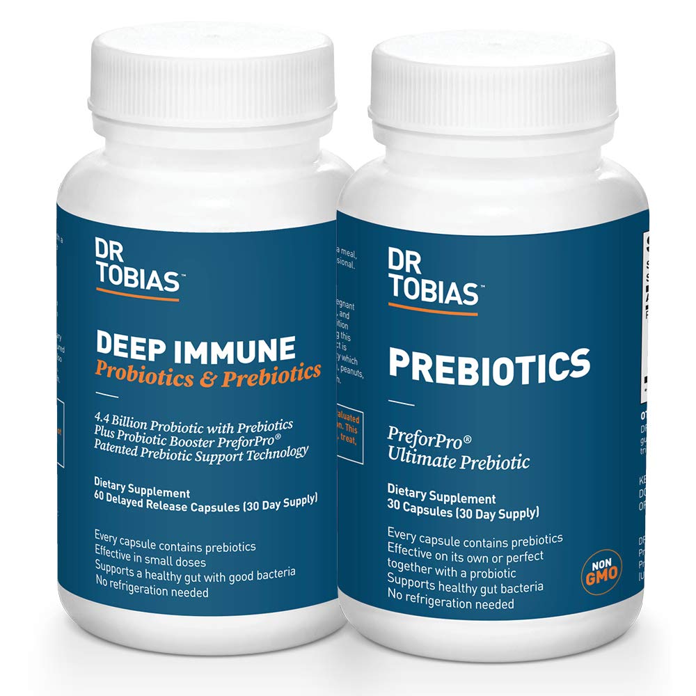 Dr. Tobias Prebiotics & Deep Immune Probiotics for Immune Support & Gut Health