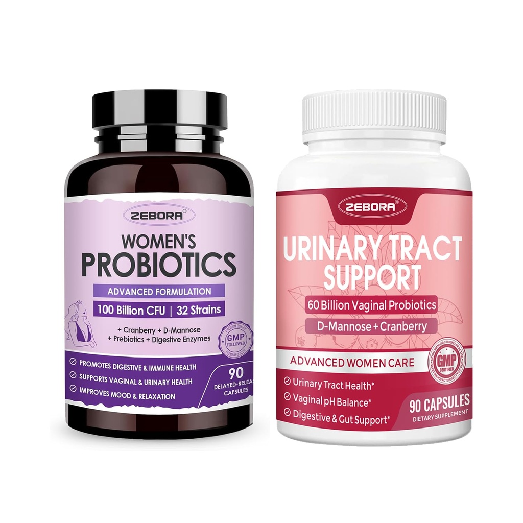 ZEBORA Probiotics for Women Digestive Health and pH Balance