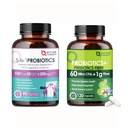 NATURE TARGET Probiotics for Women-Men-Kids Digestive Health with Fiber