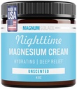 Magnum Solace Magnesium Lotion – Ενυδατική κρέμα νυκτός Εφαρμογή στα πόδια, τα χέρια ή το στήθος - Topical Chloride USA Made and Safe for Kids (Αρωματισμένο)