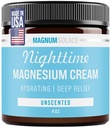 Magnum Solace Magnesium Lotion – Ενυδατική κρέμα νυκτός Εφαρμογή στα πόδια, τα χέρια ή το στήθος - Topical Chloride USA Made and Safe for Kids (Αρωματισμένο)