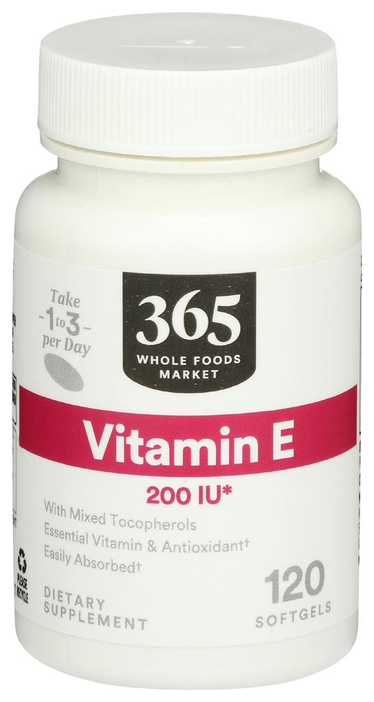 365 από Whole Foods Market, Βιταμίνη Ε 200 IU, 120 CT
