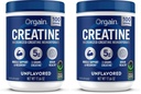 Orgain Creatine Monohydrate Micronized Powder,100 Υπηρεσίες,Unfraved,Supports μυϊκή ανάπτυξη, Post Processed Recovery and Brain Health,No Artificial Πρόσθετα, για άνδρες και γυναίκες,Vegan,(Pack of 2)