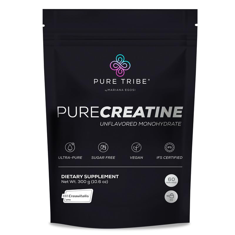 PureCreatine – Micronized Creatine Monohydrate Powered by Creavitalis – Unflavored Creatine Monohydrate Powder for Energy & Recovery – No Bloating, Easy Digestion – 5g per Scoop, 300g