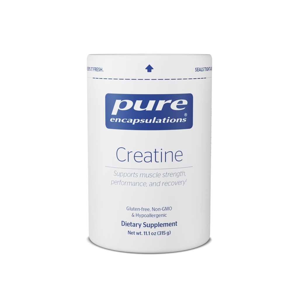 Pure Encapsulations Creatine - Creatine συμπλήρωμα - μυϊκή δύναμη, απόδοση & ανάκτηση - πριν την προπόνηση Recovery σκόνη - χωρίς γλουτένη, μη GMO & Hypoallergenic - 315 g (60 εξυπηρετούν)