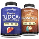 Nutrivein Premium Magnesium L-Threonate & TUDCA Supplement Bundle: High-Absorption TUDCA+ & Magnesium Threonate for Whole-Body Wellness, Detox, & Clarity