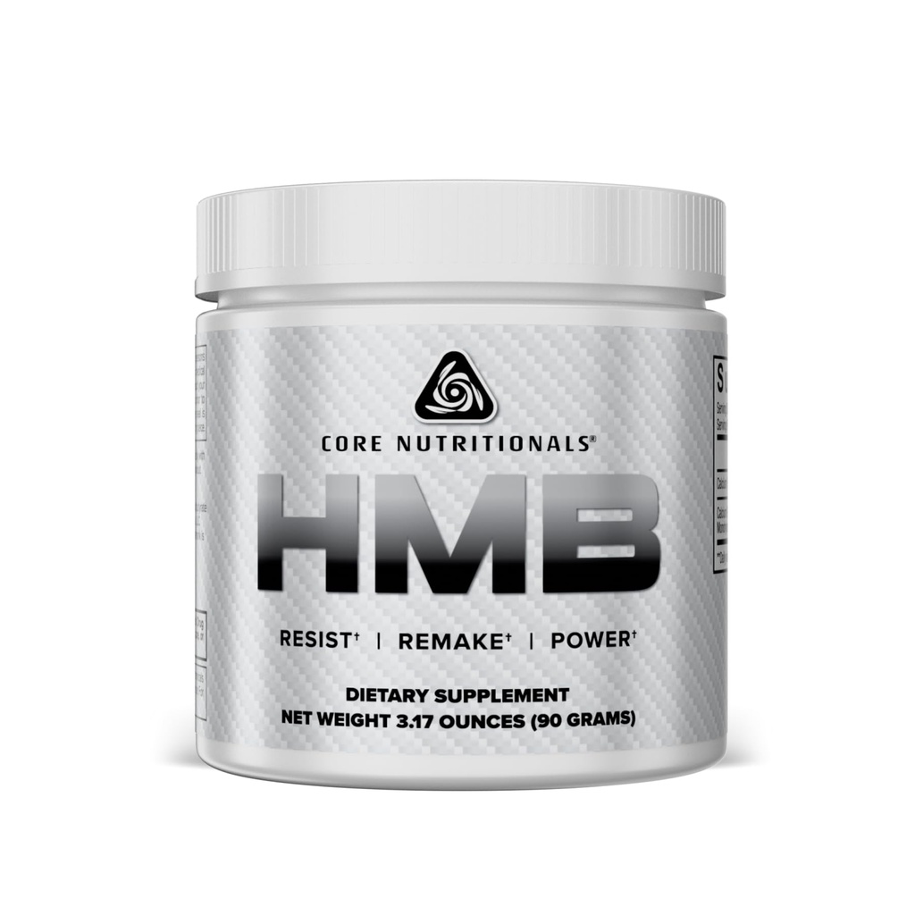 Core Nutritionals HMB (Beta-Hydroxy Beta-Methylbutyrate) | Recovery Support | Increase Power Output & Reduce Muscle Breakdown | 90 Servings (Unflavored)
