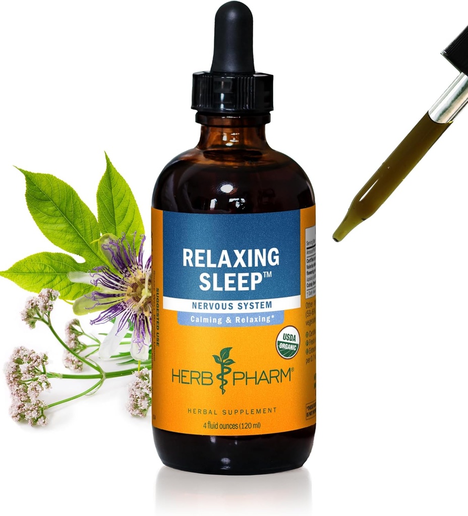 Herb Pharm Relaxing Sleep Herbal Formula with Valerian Liquid Extract - 4 Ουγγιά (Pack of 1)