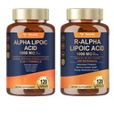Totaria Alpha Lipoic Acid 1000mg + R Lipoic Acid 1000mg - ALA Supplement Antioxidant for Neuropathy Support Nerve Health, Liver Detox, Antioxidant, Metabolism and Cell Energy